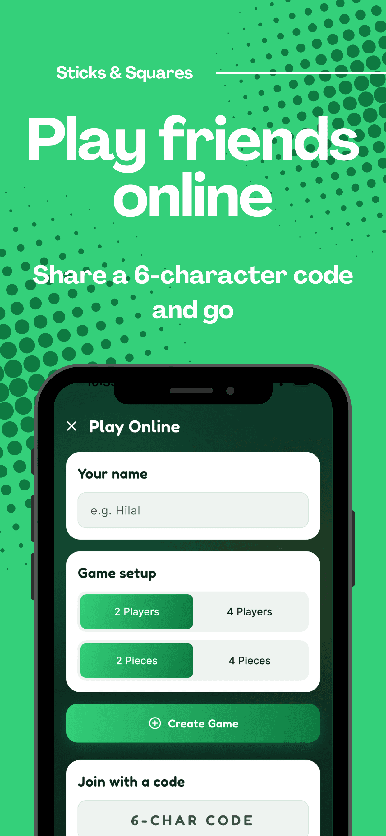 Board themes, profile and achievements in Sticks & Squares